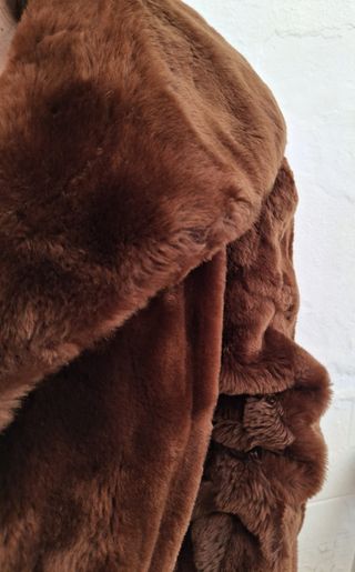 Abrigo piel marrón vintage