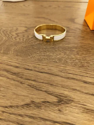 Bracciale Hermes Bianco Oro