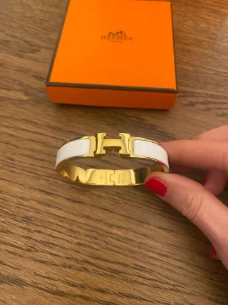 Bracciale Hermes Bianco Oro