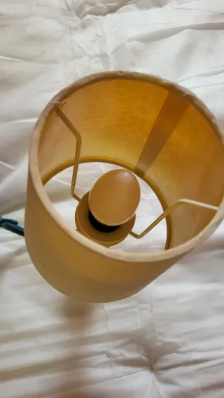 Lámpara triple de techo vintage azul y beige