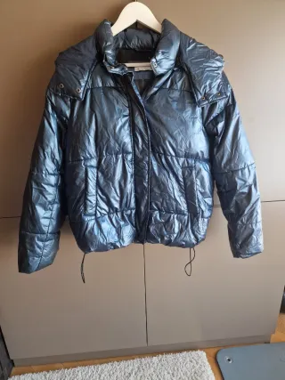 Anorak azul plateado talla L