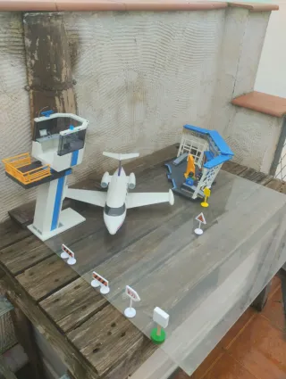 Lote Aeropuerto Playmobil: Torre y Avión