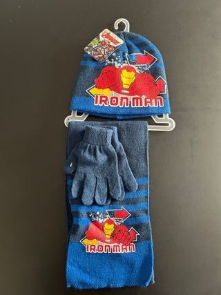Set Avengers Ironman Cappello Sciarpa Guanti