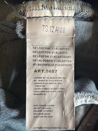 Jeans bambina Miss Blumarine con strass