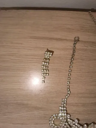 Conjunto bisutería collar, pendientes y pulsera