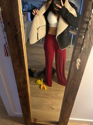 Chaqueta Zara Negra con Borrego Talla XS