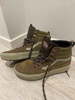 Zapatillas Botas Vans Impermeables Térmicas Verdes