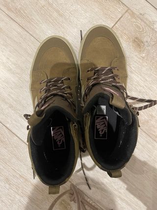 Zapatillas Botas Vans Impermeables Térmicas Verdes