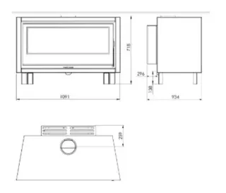 Estufa de leña Denia Panoramic