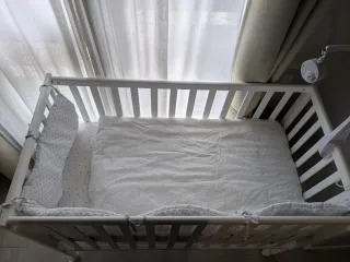 Cuna blanca 120x60 cm con accesorios