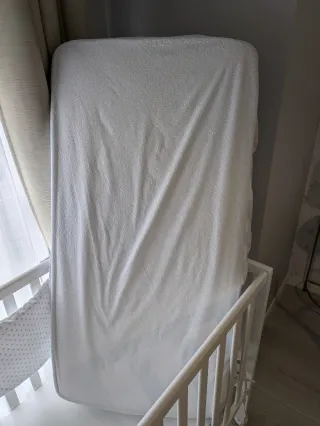 Cuna blanca 120x60 cm con accesorios