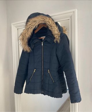 Abrigo H&M con capucha talla 34