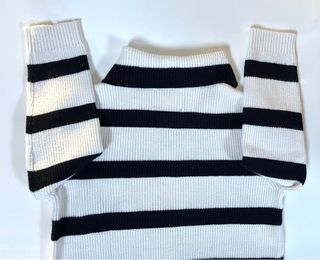 Maglione Zara Kids 9 anni righe nere bianche polo