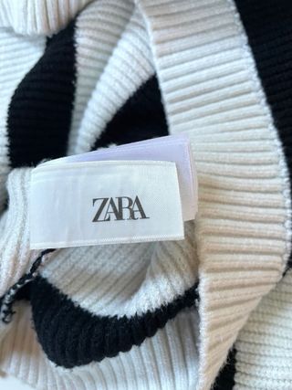 Maglione Zara Kids 9 anni righe nere bianche polo