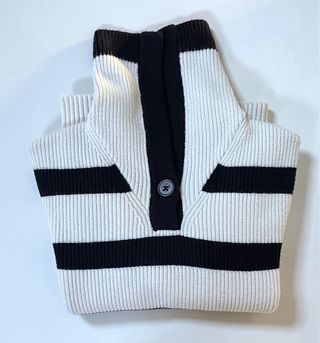 Maglione Zara Kids 9 anni righe nere bianche polo