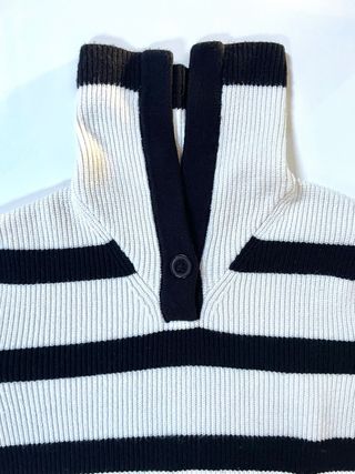 Maglione Zara Kids 9 anni righe nere bianche polo