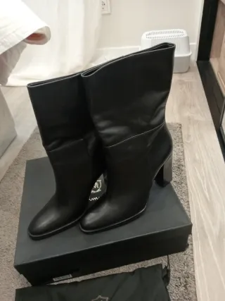 Botines Massimo Dutti Piel Negro