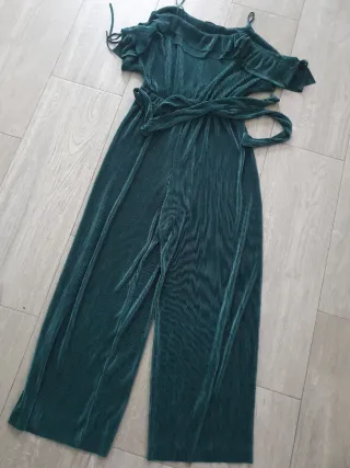 Mono Zara verde plisado