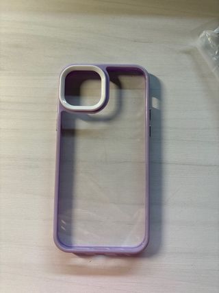 Funda iPhone 12 Morada Transparente