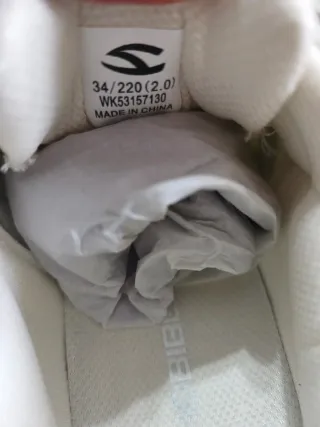 Zapatillas Hobibear niño beige/rojo