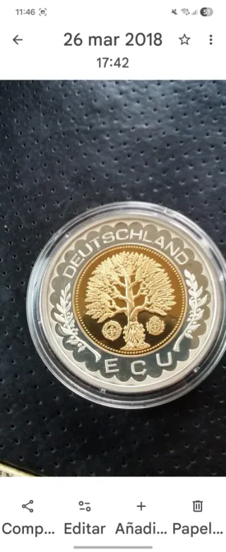 Medalla Alemania ECU 1994 Plata