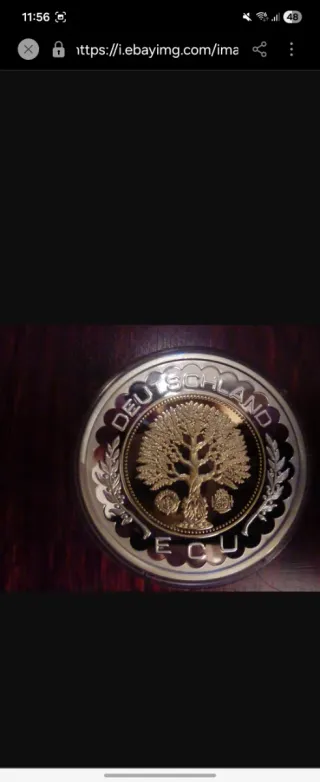 Medalla Alemania ECU 1994 Plata