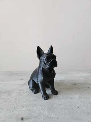 Statua bulldog francese nera