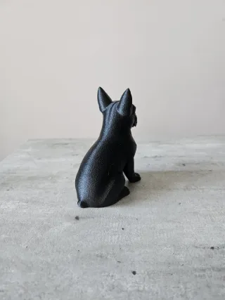 Statua bulldog francese nera