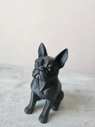 Statua bulldog francese nera