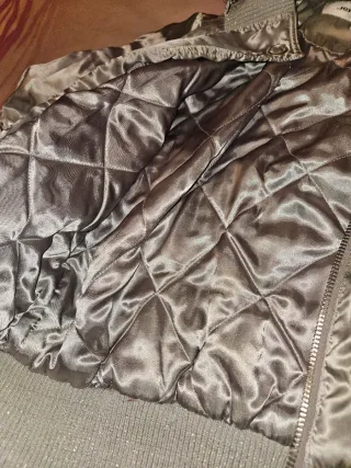 Chaqueta Bomber Plateada Talla S Jennyfer