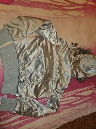 Chaqueta Bomber Plateada Talla S Jennyfer