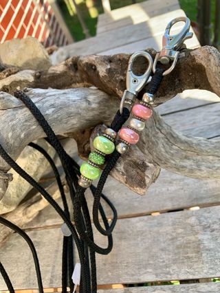 Correas para mascota, hechas a mano , con abalorio