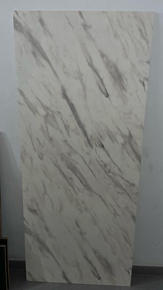 Encimera de cocina/baño mármol gris y blanco