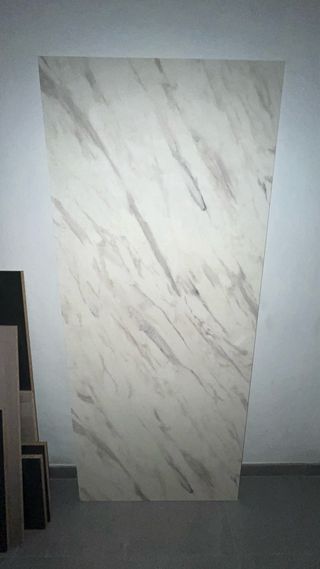 Encimera de cocina/baño mármol gris y blanco