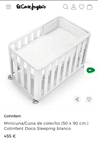 Minicuna/Cuna Colecho Cotinfant Blanca