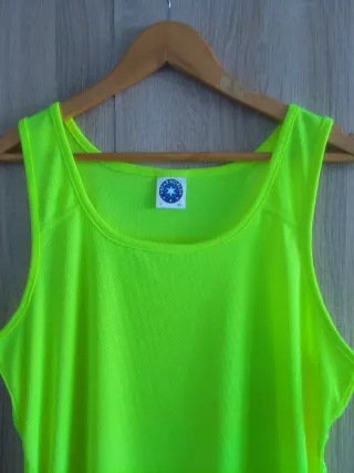 Camiseta sin mangas amarilla,unisex