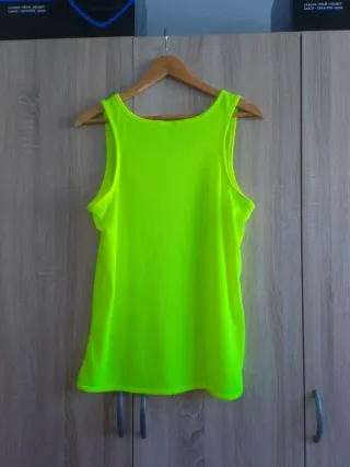 Camiseta sin mangas amarilla,unisex