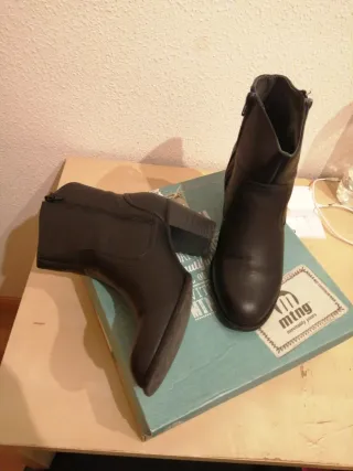 Botines tacón MTNG negros talla 40