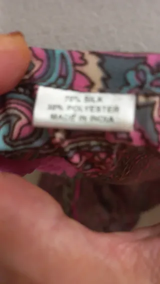 Vestido Seda Cruzado Estampado Rosa T.M