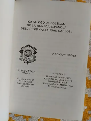 Catálogo de bolsillo de billetes españoles