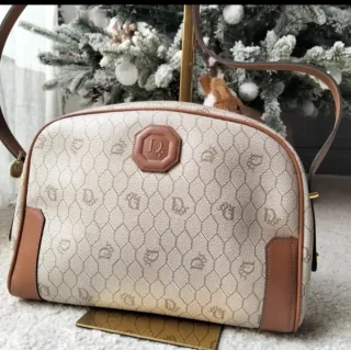 Bolso Christian Dior bandolera beige y marrón
