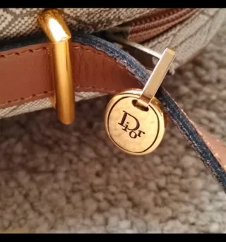 Bolso Christian Dior bandolera beige y marrón