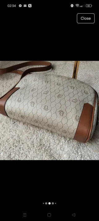 Bolso Christian Dior bandolera beige y marrón