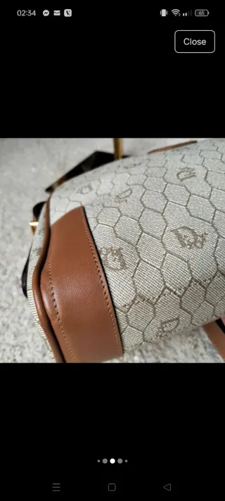 Bolso Christian Dior bandolera beige y marrón