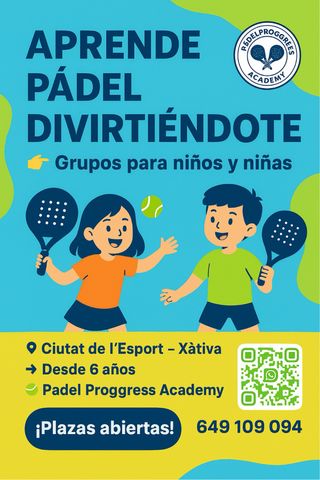 CLASES DE PADEL PARA NIÑOS!! (VIERNES 17:00)