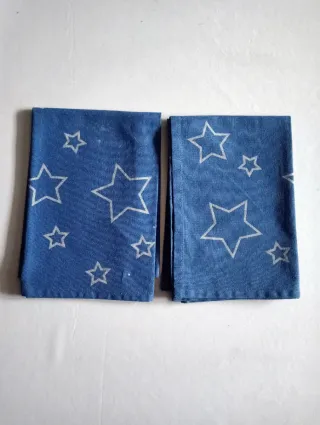 Set 2 strofinacci cotone stelle