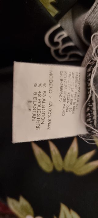 Elegante camisa estilo oriental Blanco talla M