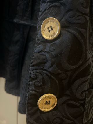 Chaqueta americana azul oscuro estampada