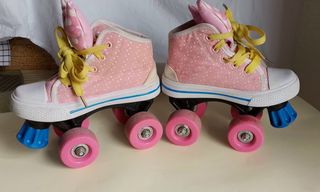 Patines Niña Disney Princesa y Protecciones Peppa