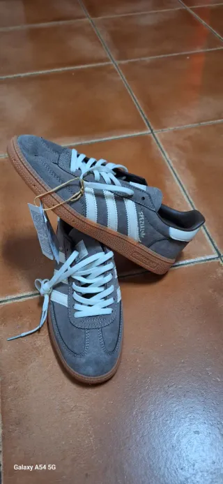 Zapatillas Adidas Handball Spezial Gris Blancas